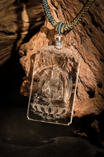 Clear Quartz Bodhisattva Amulet