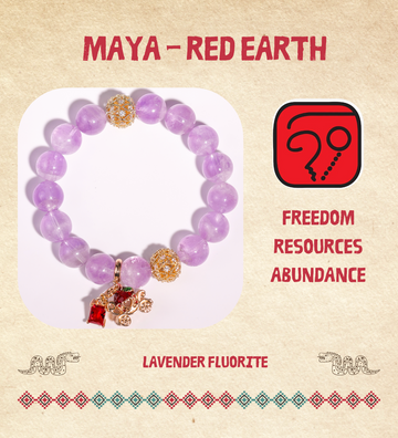Lavender Fluorite - Mayan Collection: Red Earth